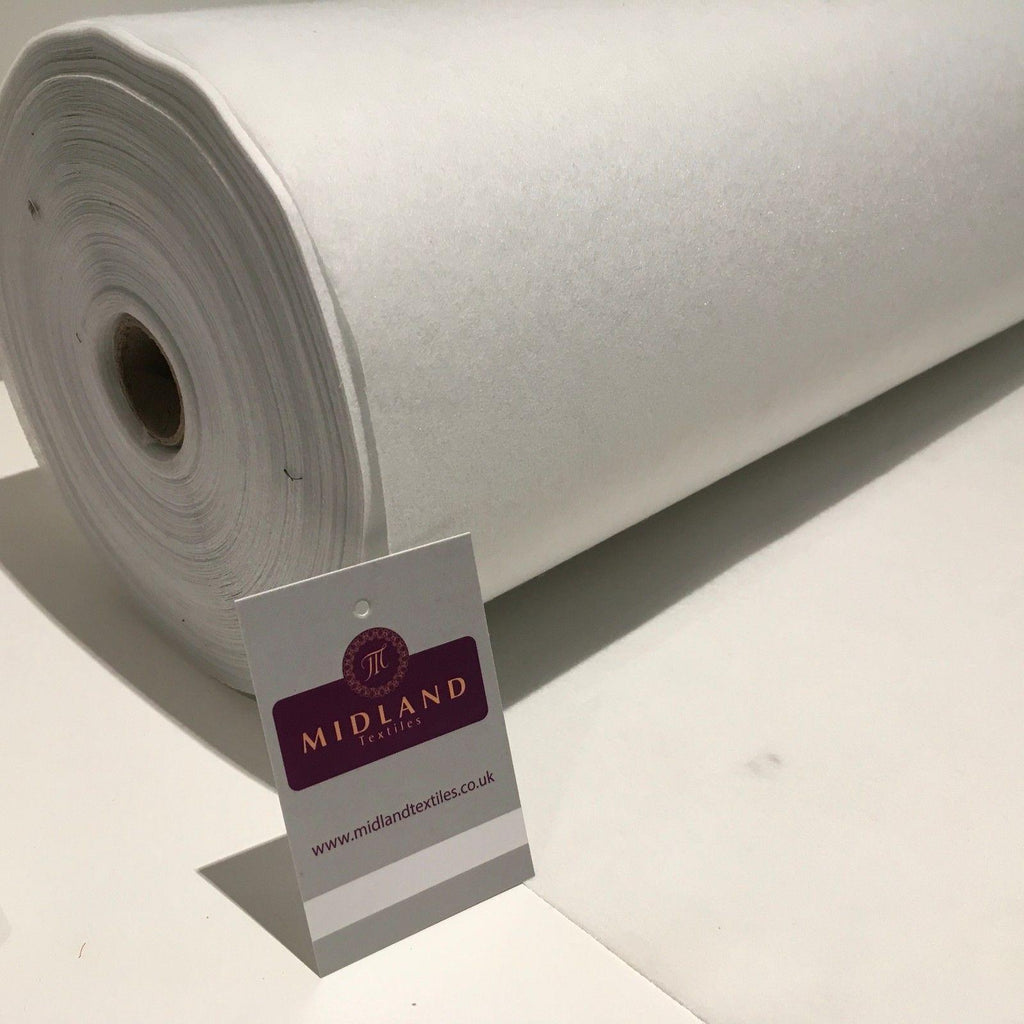 White Medium weight iron on interfacing Fabric 39