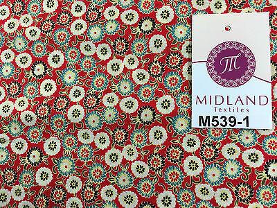 Vintage Floral Ditsy Printed 100% Cotton Poplin Fabric 58' Wide M539 Mtex