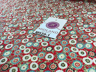 Vintage Floral Ditsy Printed 100% Cotton Poplin Fabric 58' Wide M539 Mtex