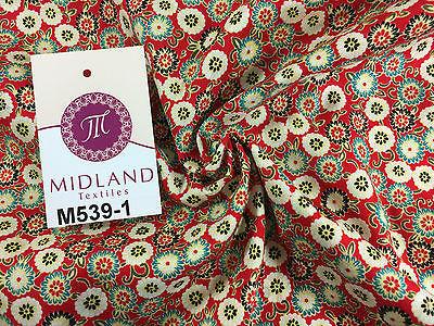Vintage Floral Ditsy Printed 100% Cotton Poplin Fabric 58' Wide M539 Mtex