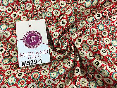 Vintage Floral Ditsy Printed 100% Cotton Poplin Fabric 58' Wide M539 Mtex
