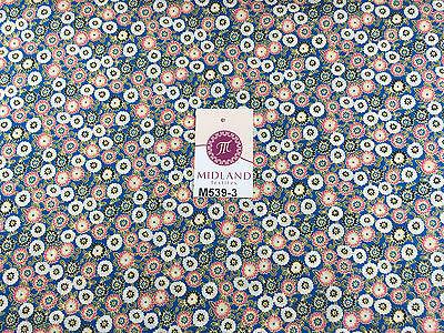 Vintage Floral Ditsy Printed 100% Cotton Poplin Fabric 58' Wide M539 Mtex