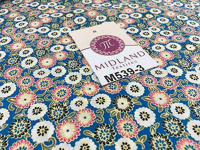 Vintage Floral Ditsy Printed 100% Cotton Poplin Fabric 58' Wide M539 Mtex