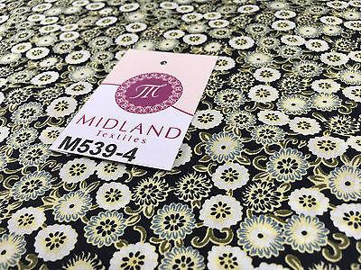 Vintage Floral Ditsy Printed 100% Cotton Poplin Fabric 58' Wide M539 Mtex