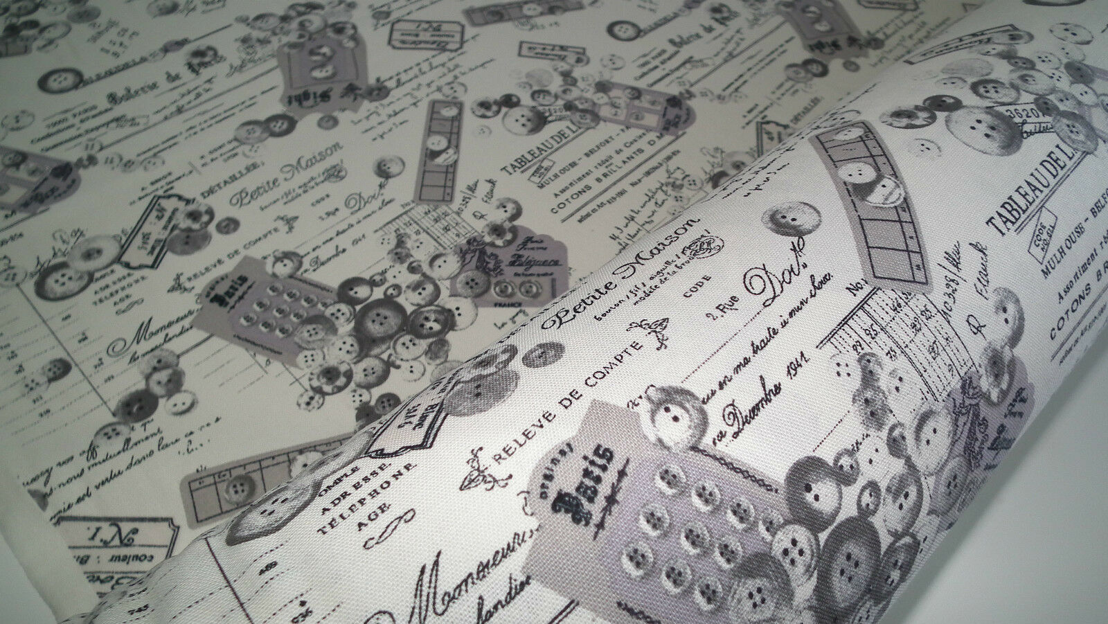 100% Cotton Canvas Craft Fabric French Theme Per Metre 44" M11 Mtex