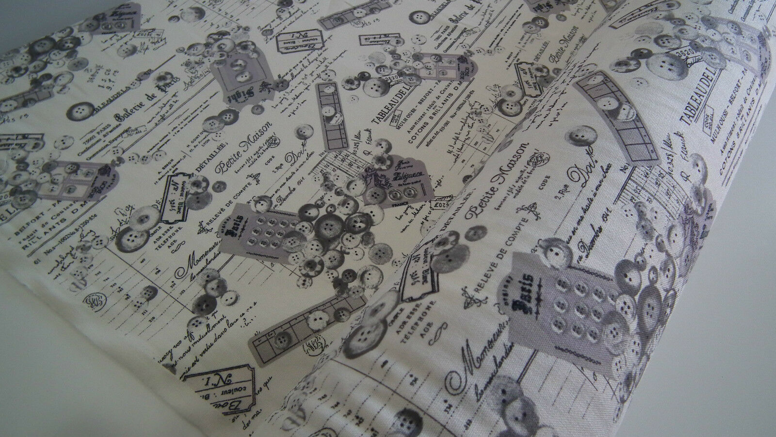 100% Cotton Canvas Craft Fabric French Theme Per Metre 44" M11 Mtex