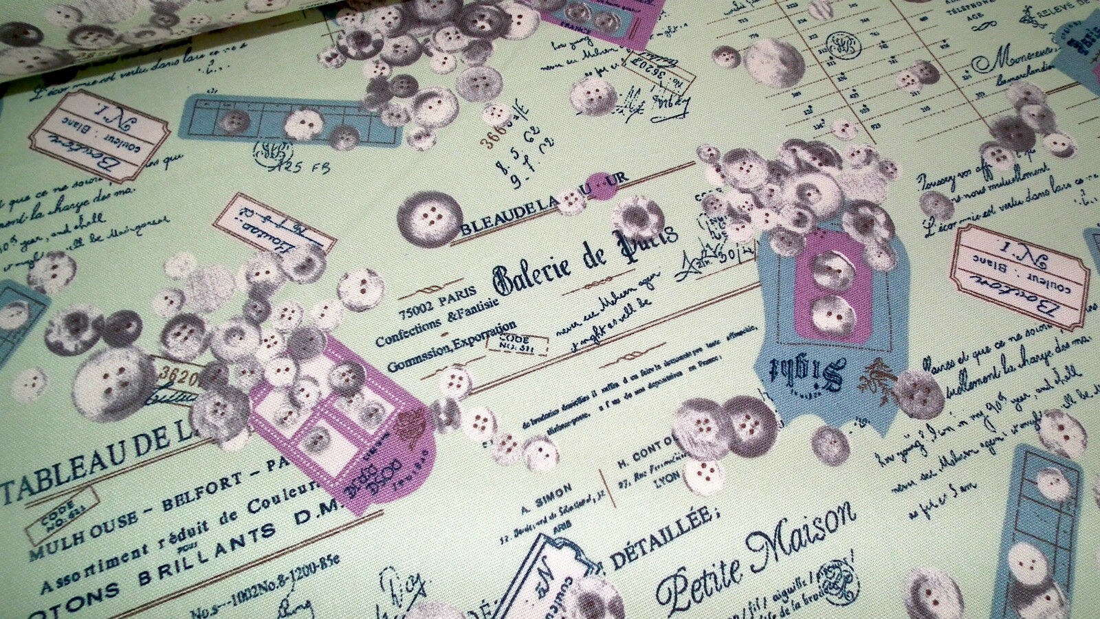 100% Cotton Canvas Craft Fabric French Theme Per Metre 44" M11 Mtex