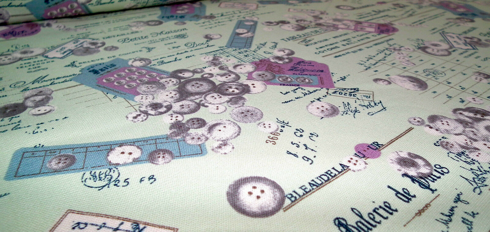 100% Cotton Canvas Craft Fabric French Theme Per Metre 44" M11 Mtex