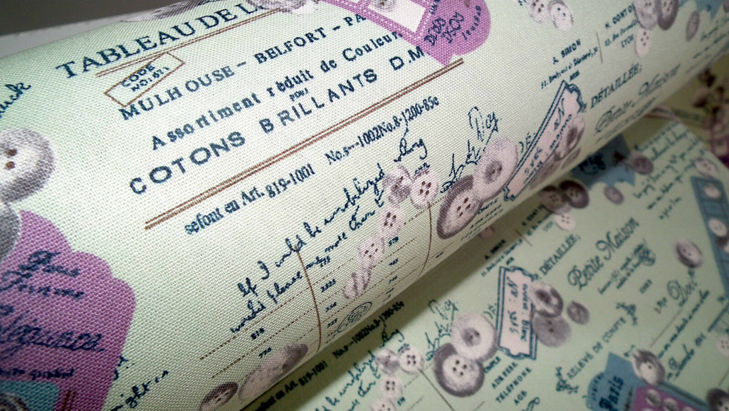 100% Cotton Canvas Craft Fabric French Theme Per Metre 44