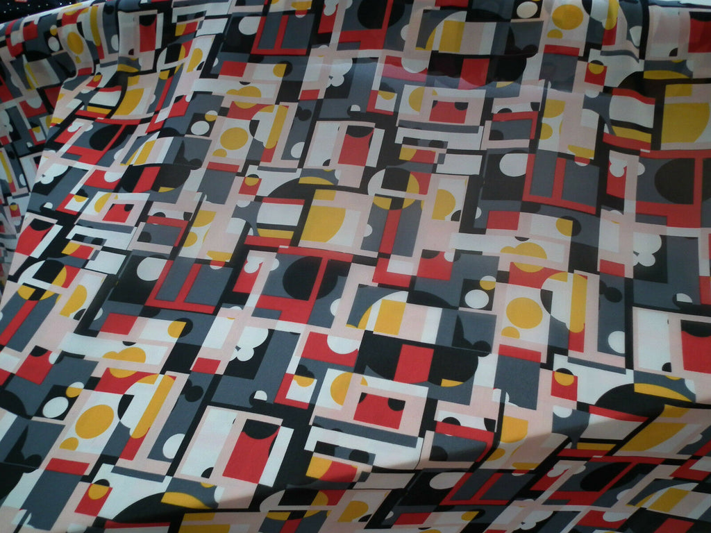 Geometric Print Georgette Fabric 58