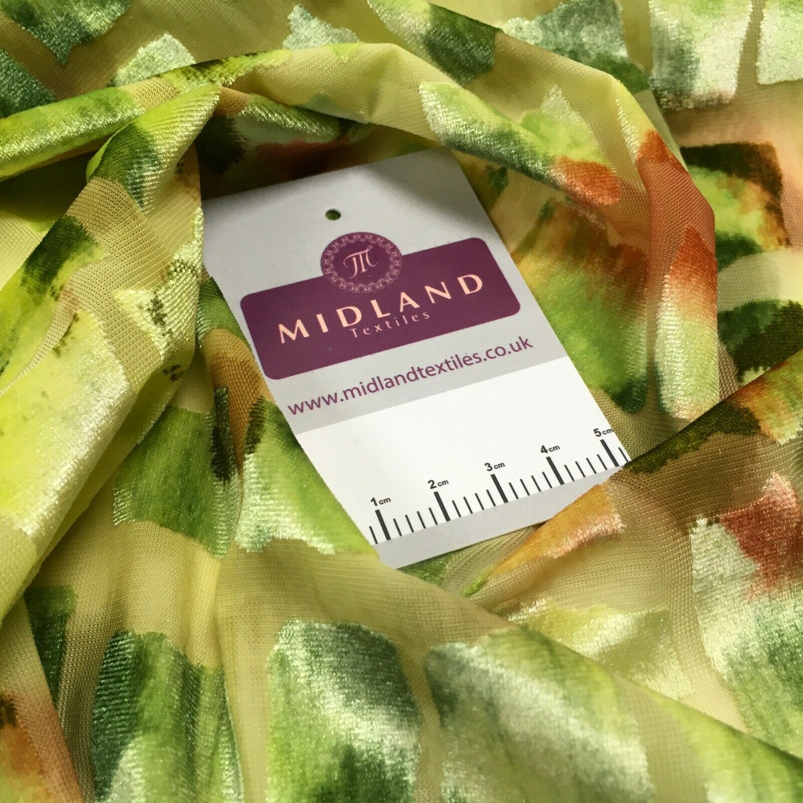 Lime burnout velvet geometric dress Fabric M1400-17 Mtex