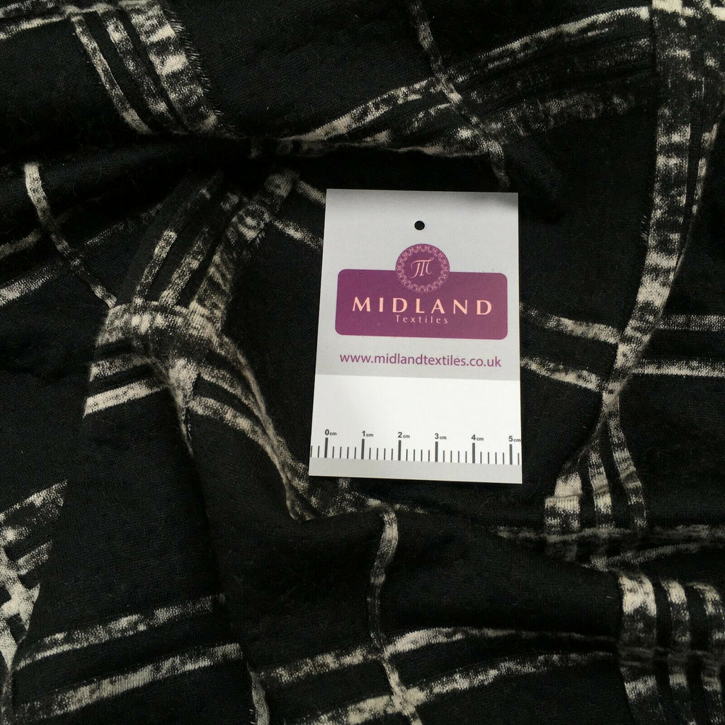 Black check jersey waffle dress Fabric M1400-22 Mtex