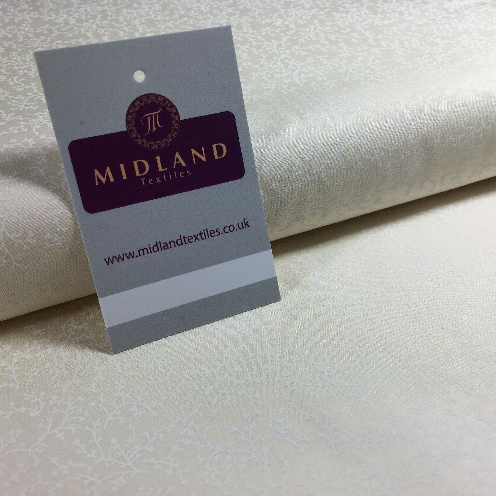 Cream Floral 100% Cotton poplin printed craft fabric 45' M734 Mtex