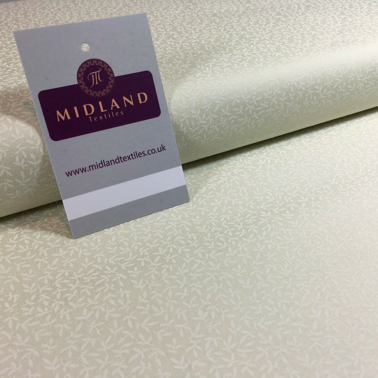 Cream Floral 100% Cotton poplin printed craft fabric 45' M734 Mtex