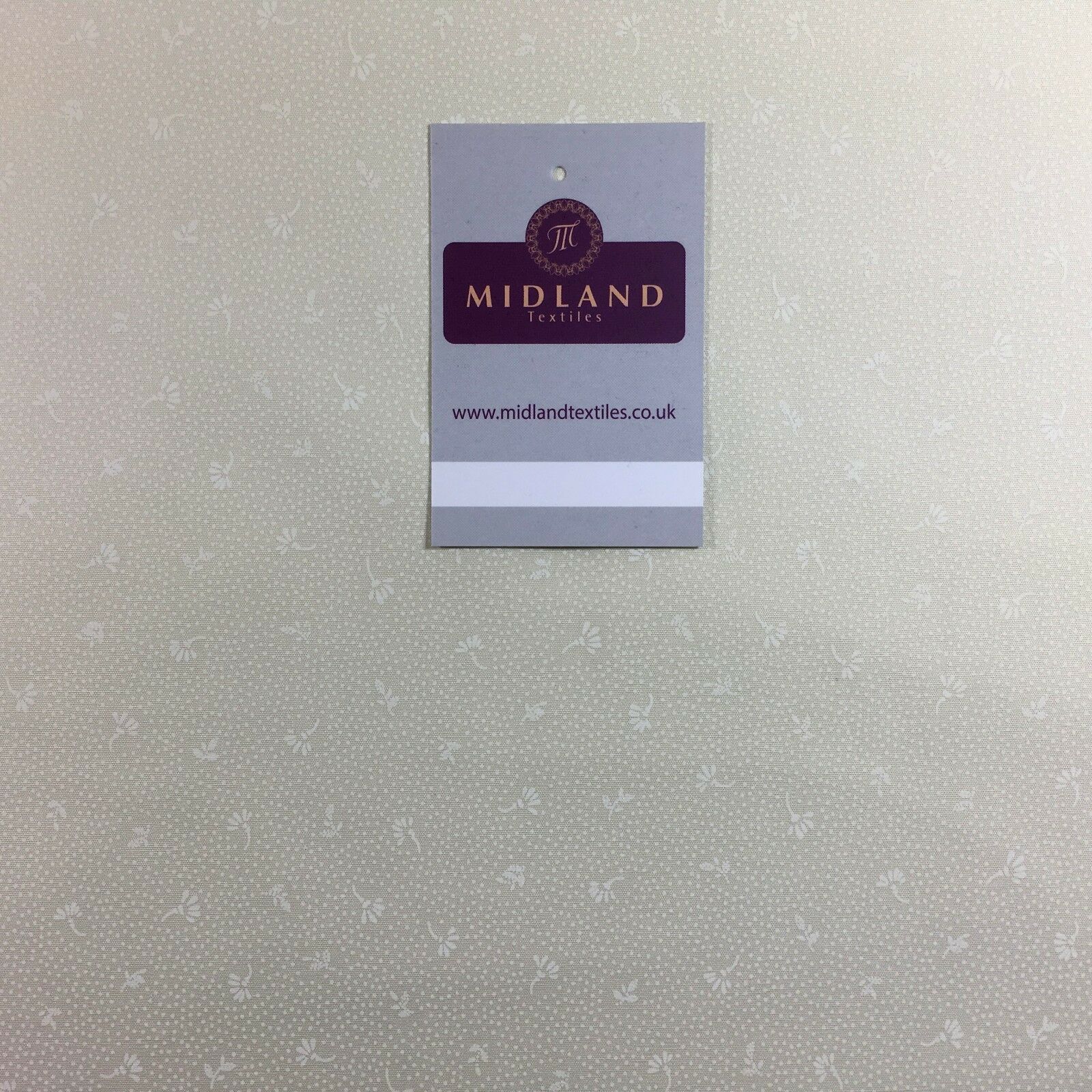 Cream Floral 100% Cotton poplin printed craft fabric 45' M734 Mtex