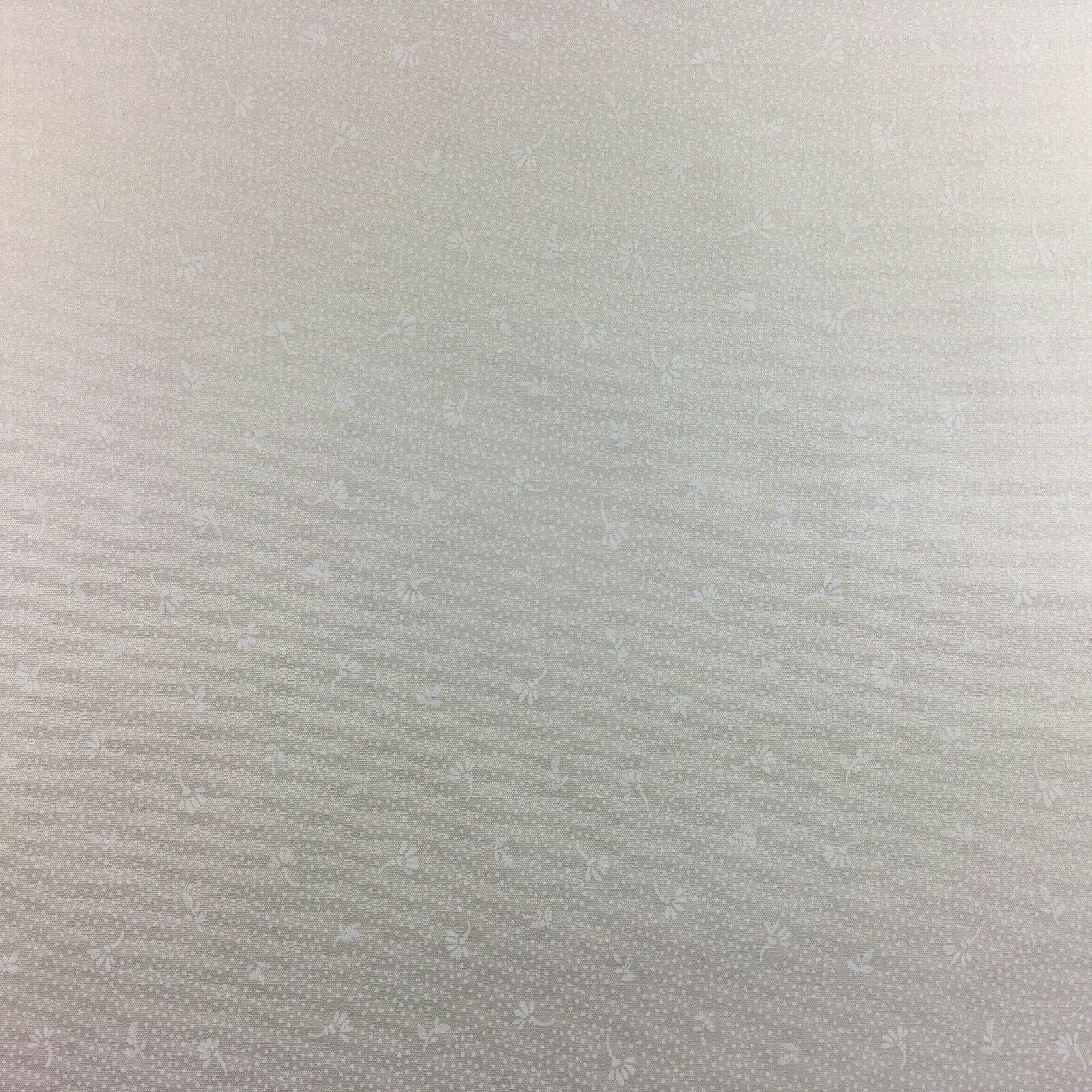 Cream Floral 100% Cotton poplin printed craft fabric 45' M734 Mtex