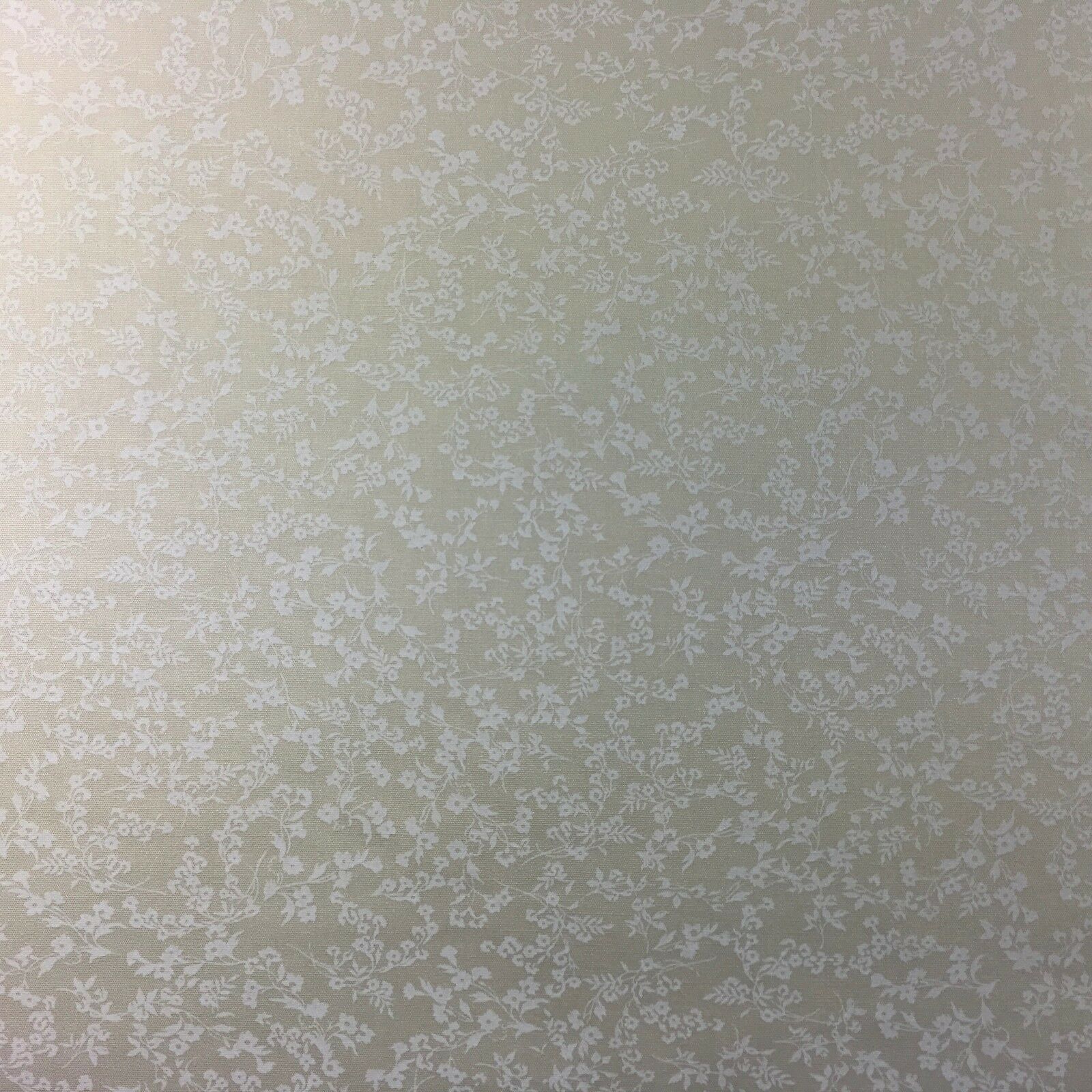 Cream Floral 100% Cotton poplin printed craft fabric 45' M734 Mtex