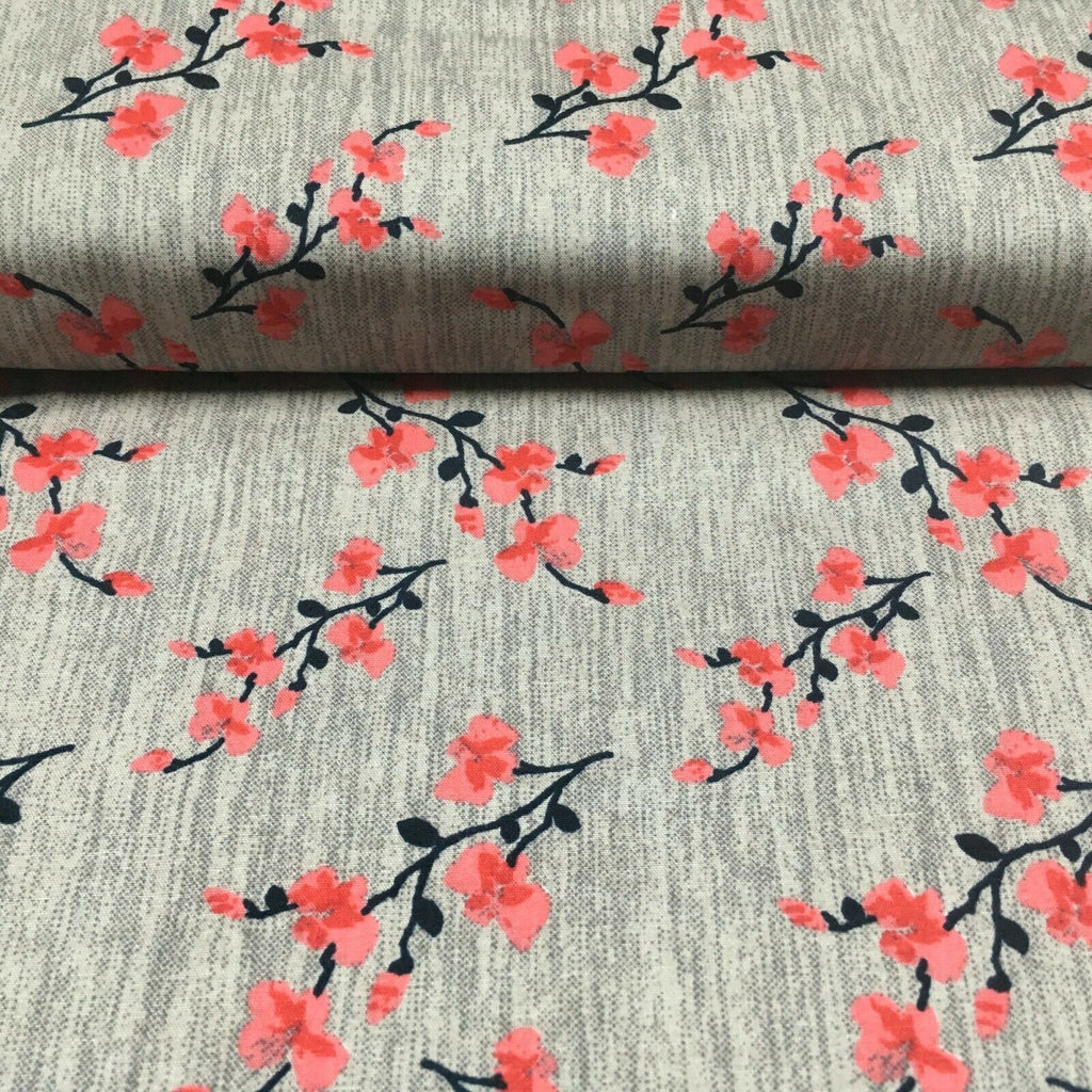 Floral cotton poplin Printed Fabric 110 cm MK1263 Mtex