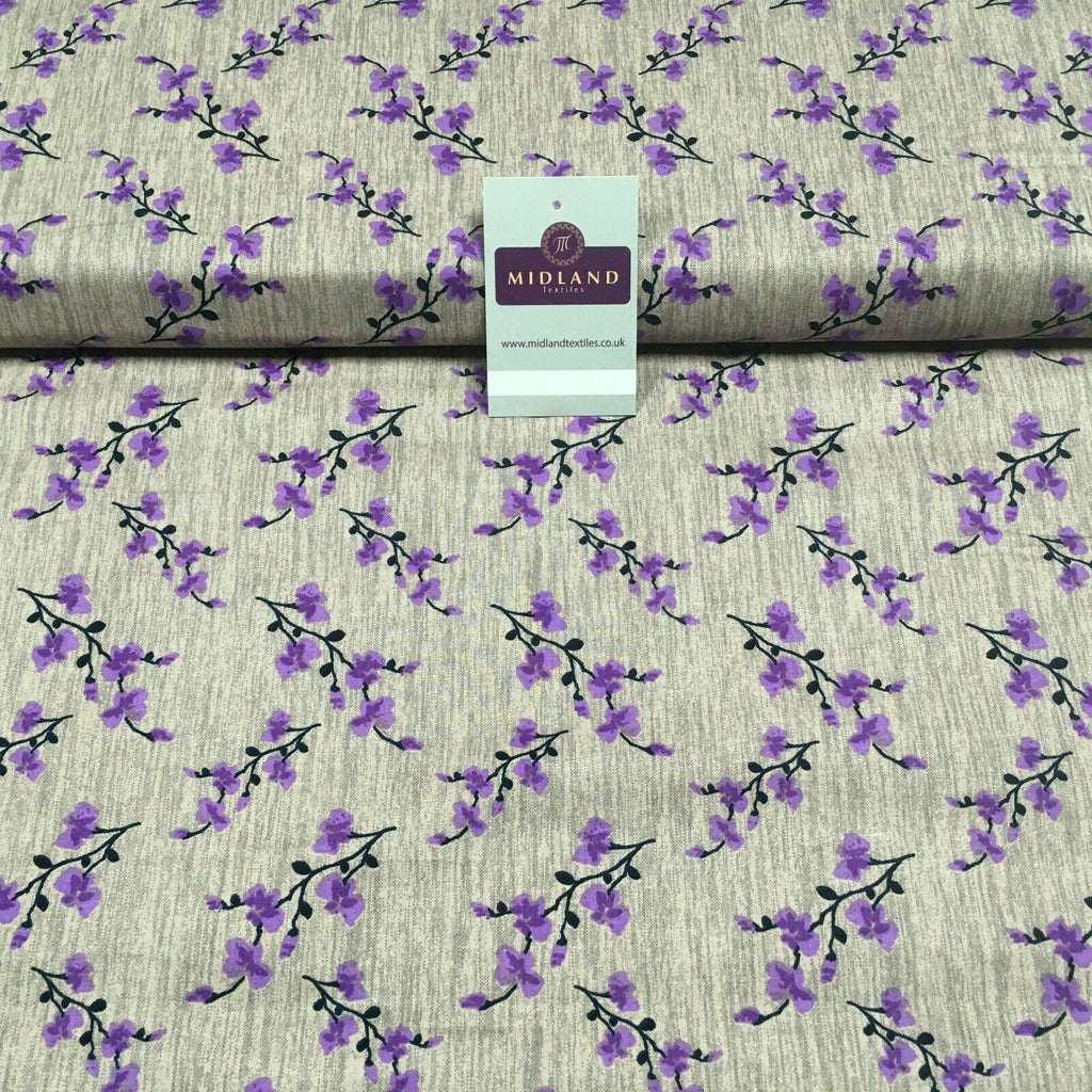 Floral cotton poplin Printed Fabric 110 cm MK1263 Mtex