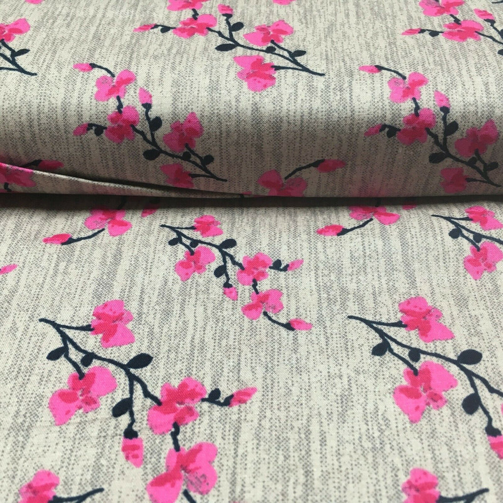 Floral cotton poplin Printed Fabric 110 cm MK1263 Mtex