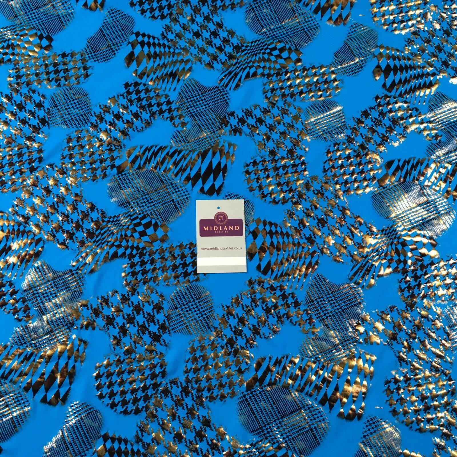 Check Print Spandex Jersey Foil Stretch Dress Fabric 150cm MU1314