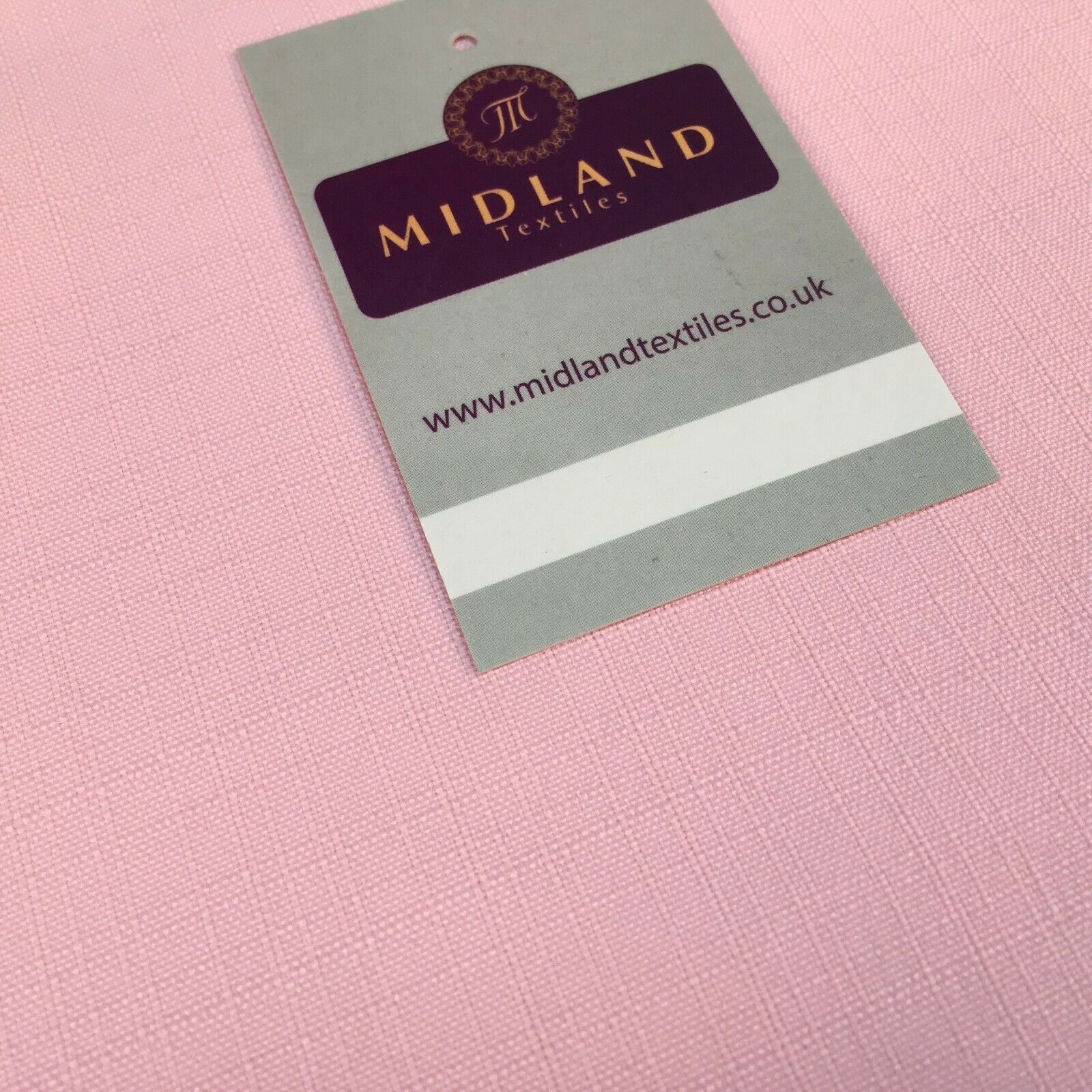 Baby Pink Straw Cloth Poly linen effect stiff Fabric 147 cm M720-69 Mtex