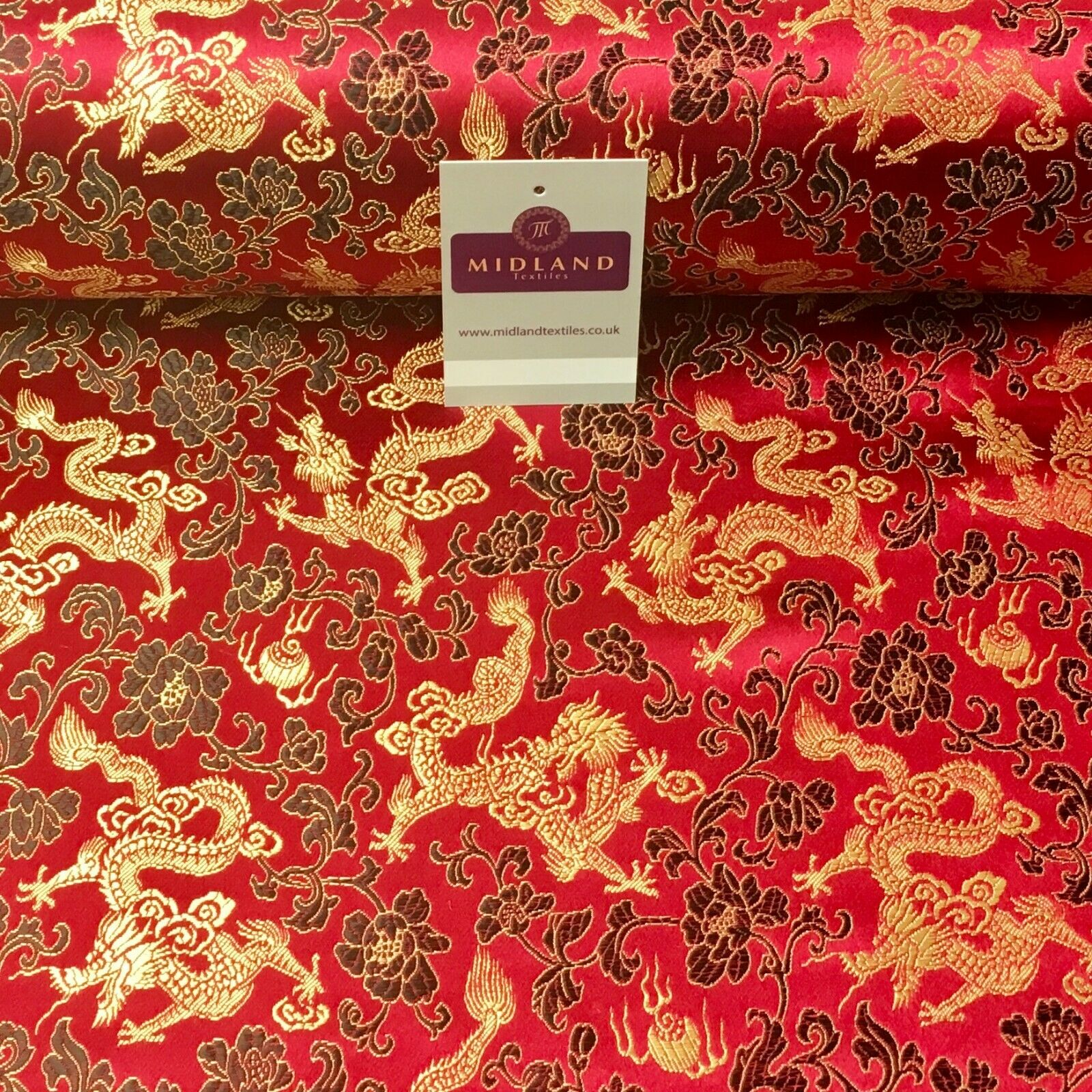 Chinese oriental Dragon Shanghai Brocade dress fabric 110 Cm wide MK1045 Mtex