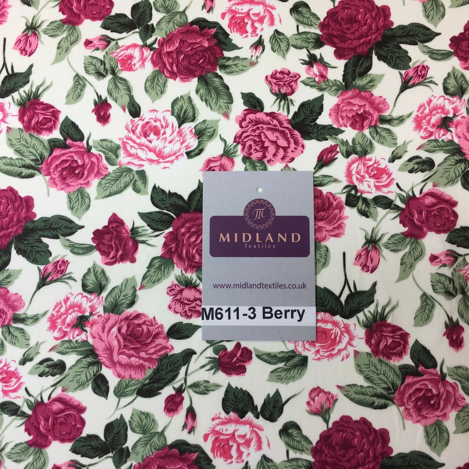 100% cotton Vintage Victorian shabby chic Rose floral print 44' Wide M611 Mtex