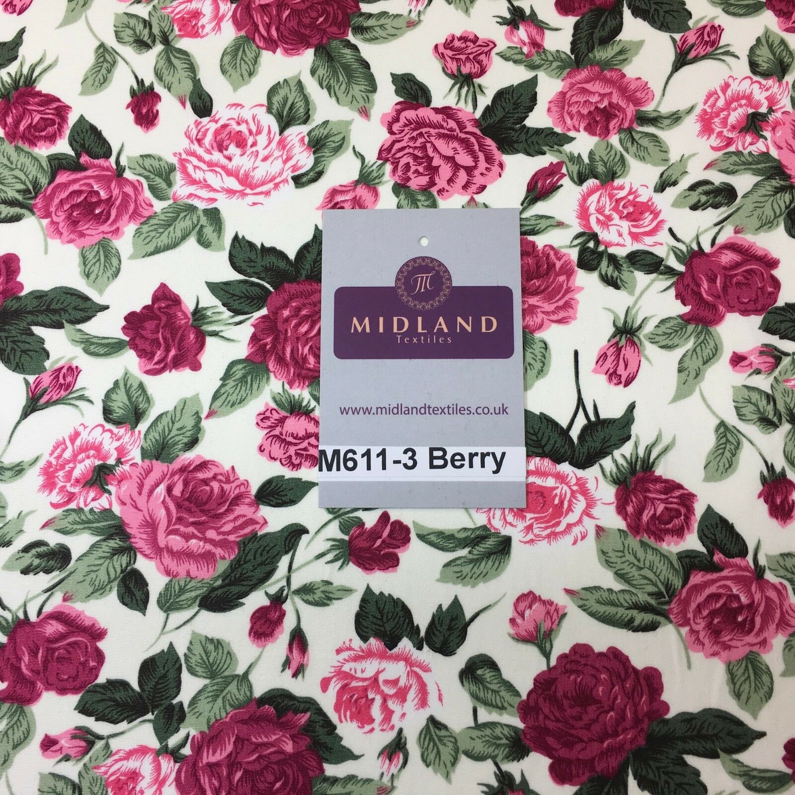 100% cotton Vintage Victorian shabby chic Rose floral print 44' Wide M611 Mtex