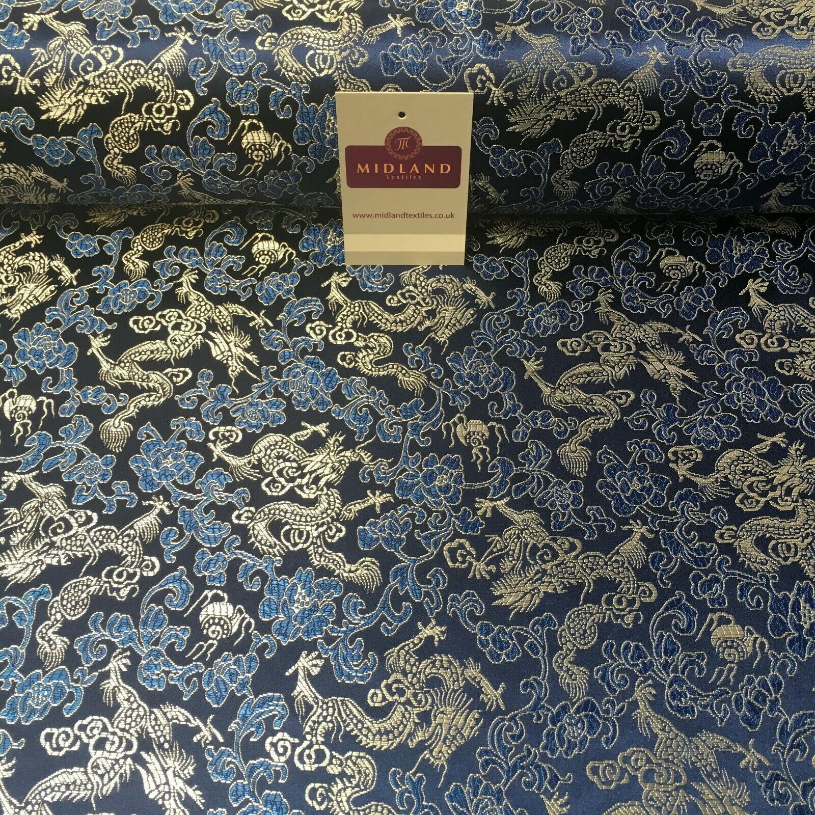 Chinese oriental Dragon Shanghai Brocade dress fabric 110 Cm wide MK1045 Mtex