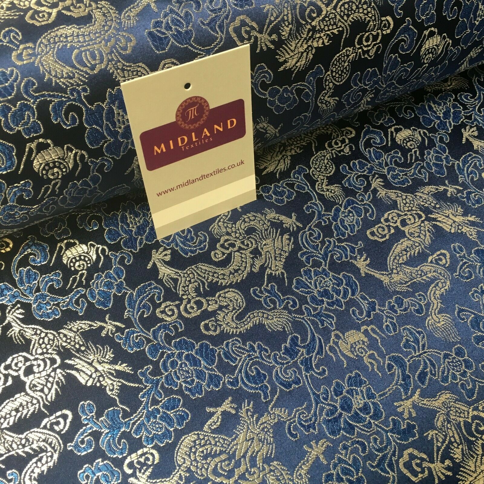 Chinese oriental Dragon Shanghai Brocade dress fabric 110 Cm wide MK1045 Mtex