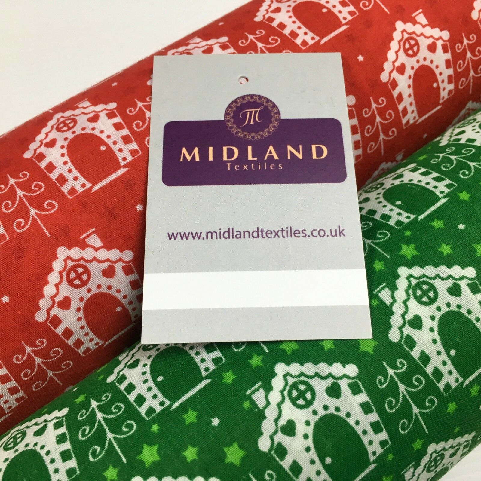 Christmas Bird House Printed Polycotton Fabric Craft Gifts 110 cm MD1287 Mtex