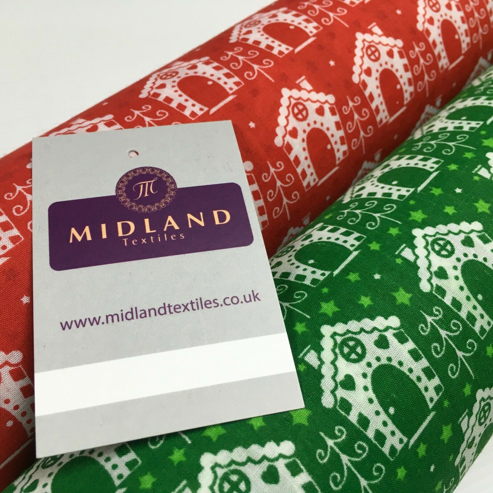 Christmas Bird House Printed Polycotton Fabric Craft Gifts 110 cm MD1287 Mtex