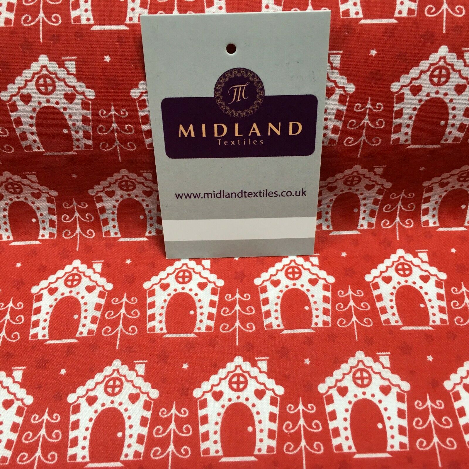 Christmas Bird House Printed Polycotton Fabric Craft Gifts 110 cm MD1287 Mtex