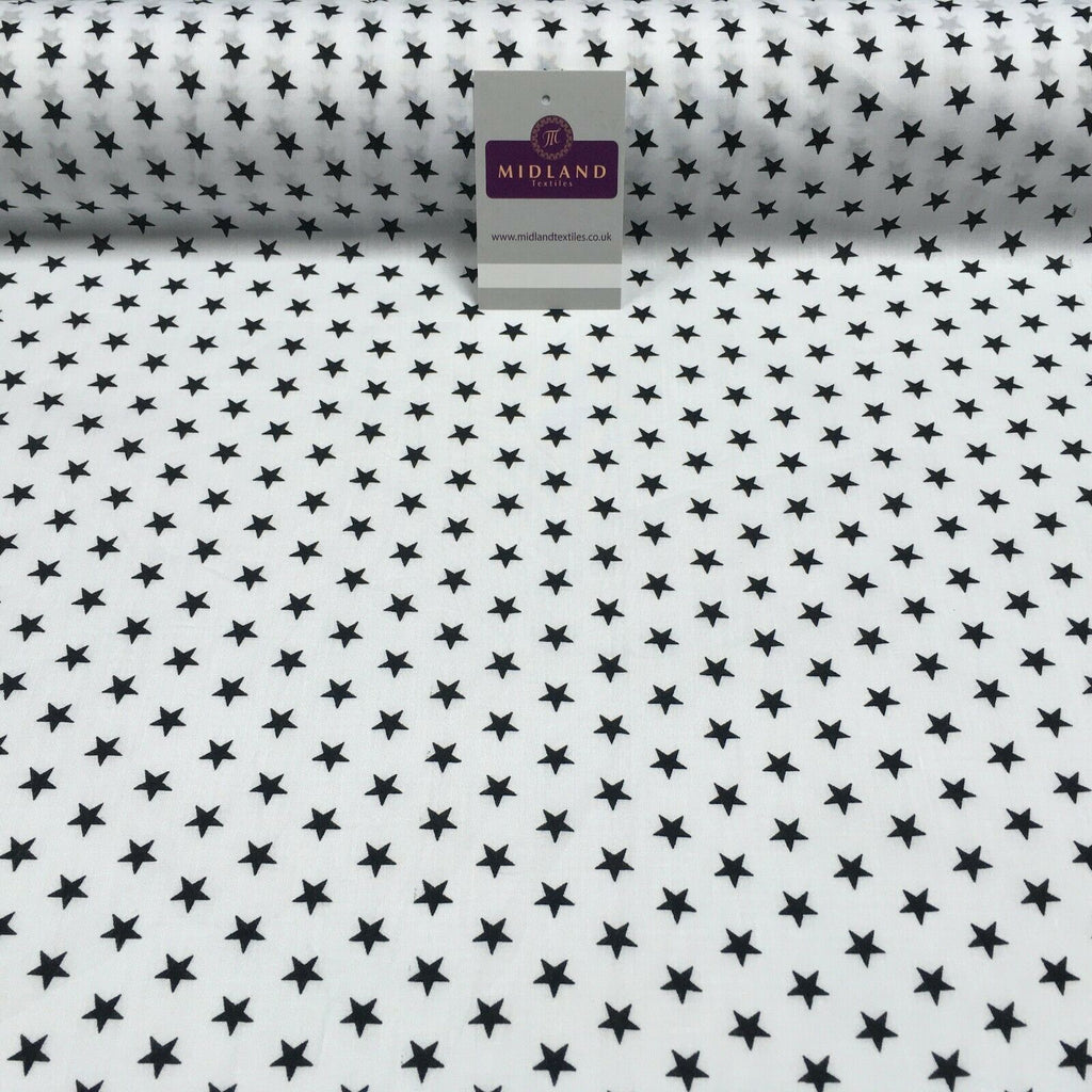 Christmas Star Xmas Printed Polycotton Fabric Craft Gifts 110 cm MD1283 Mtex