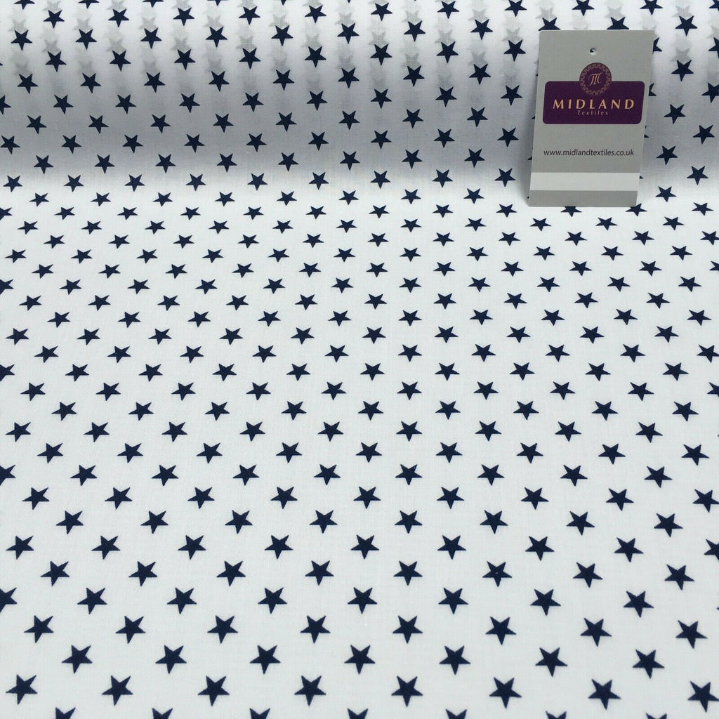 Christmas Star Xmas Printed Polycotton Fabric Craft Gifts 110 cm MD1283 Mtex