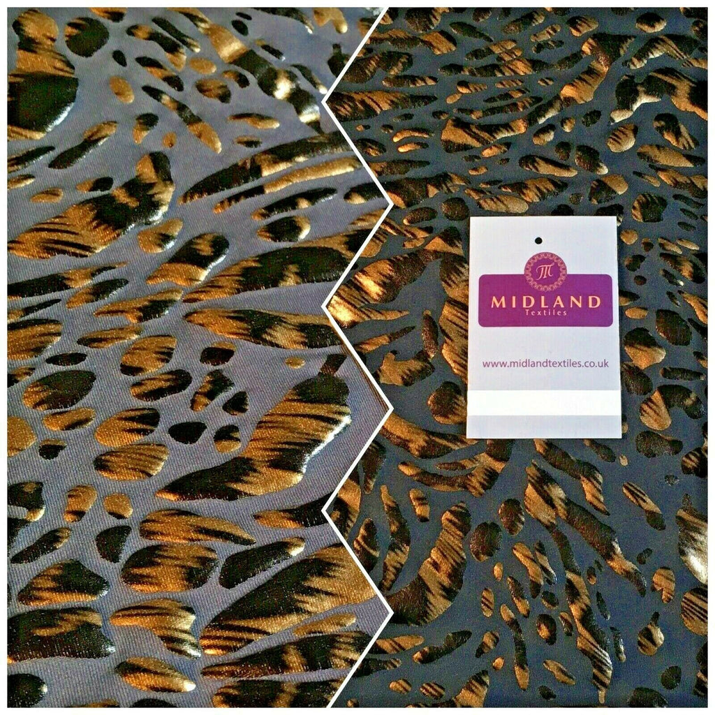 Animal Print Spandex Jersey Foil Stretch Dress Fabric 150cm MU1300