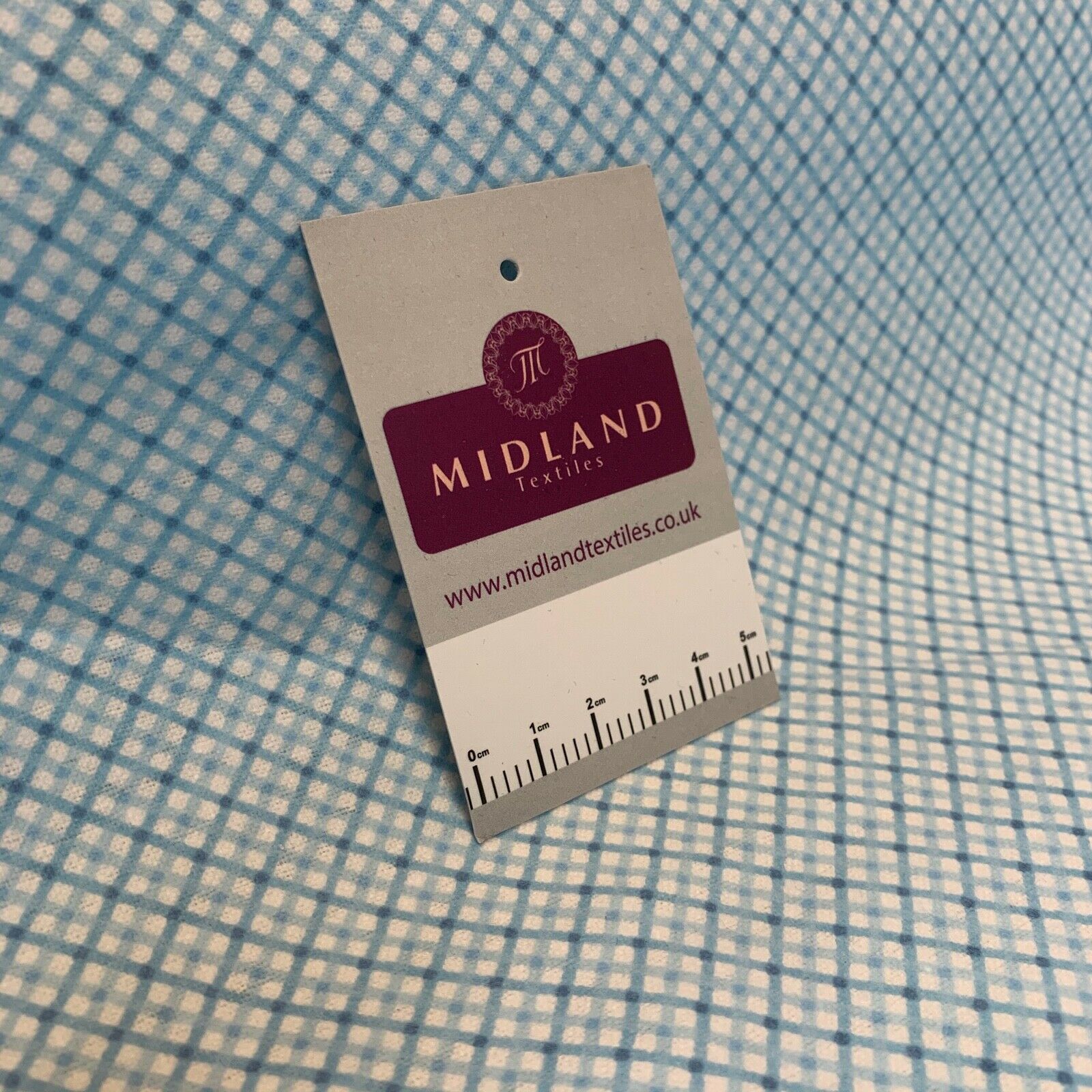 Baby blue diamond check Cotton Wynciette Soft Brushed Fabric 100cm Wide M1227-13
