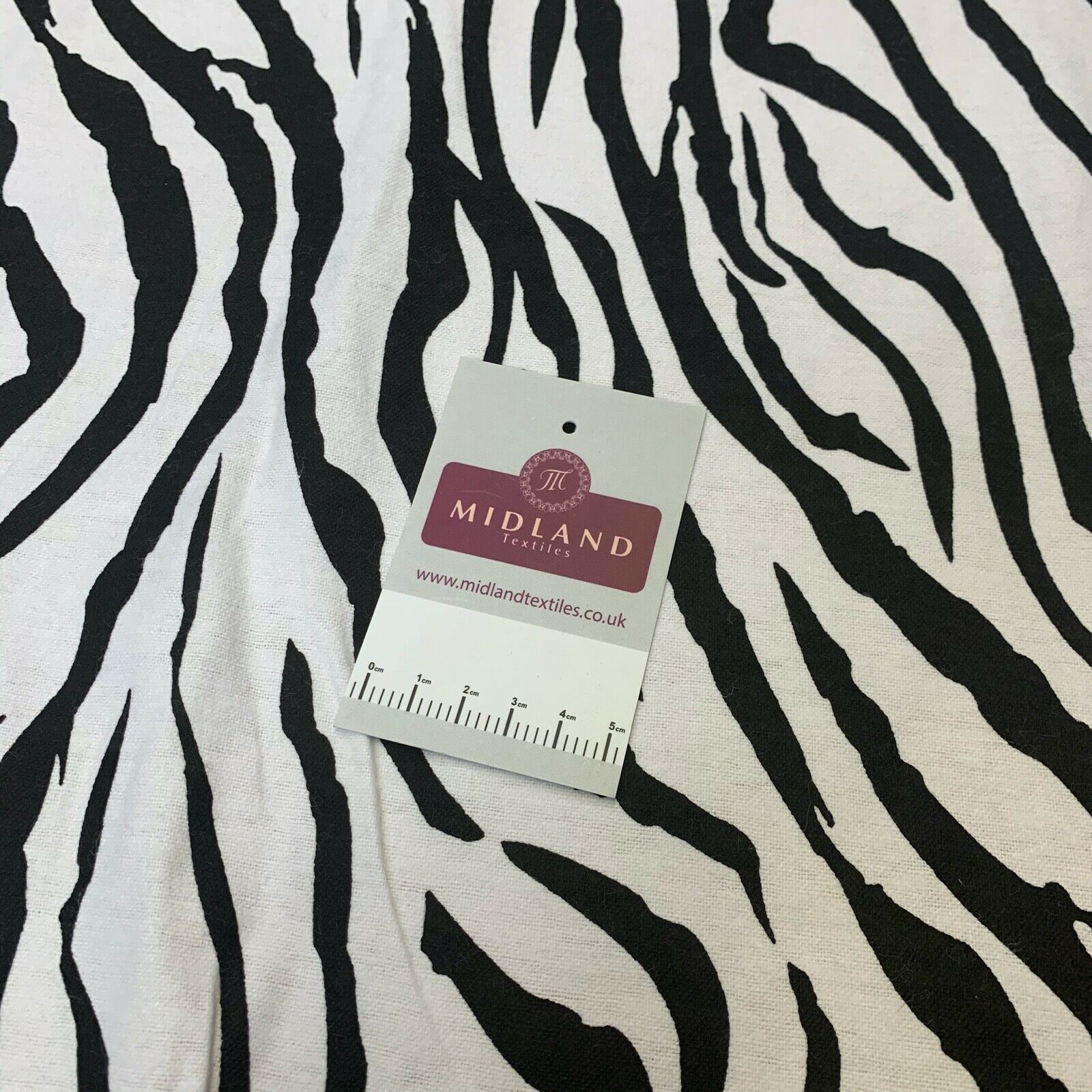 Black white zebra Cotton Wynciette Soft Brushed Fabric 110 cm Wide MK1227-9