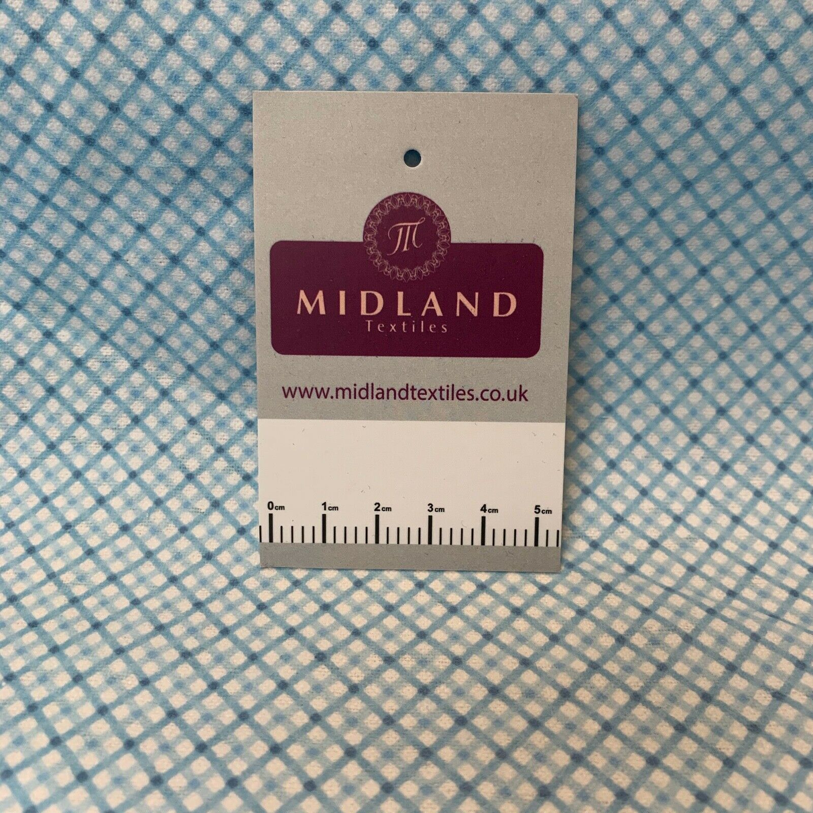 Baby blue diamond check Cotton Wynciette Soft Brushed Fabric 100cm Wide M1227-13