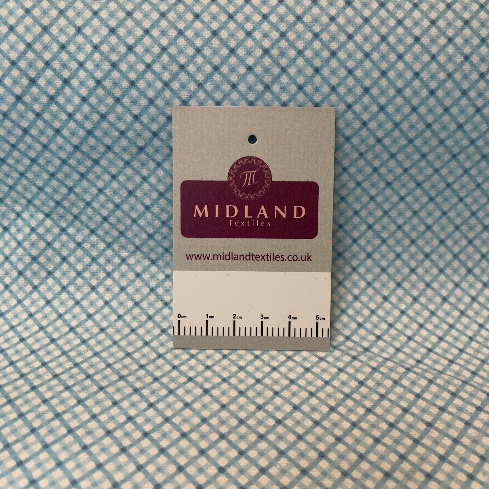 Baby blue diamond check Cotton Wynciette Soft Brushed Fabric 100cm Wide M1227-13