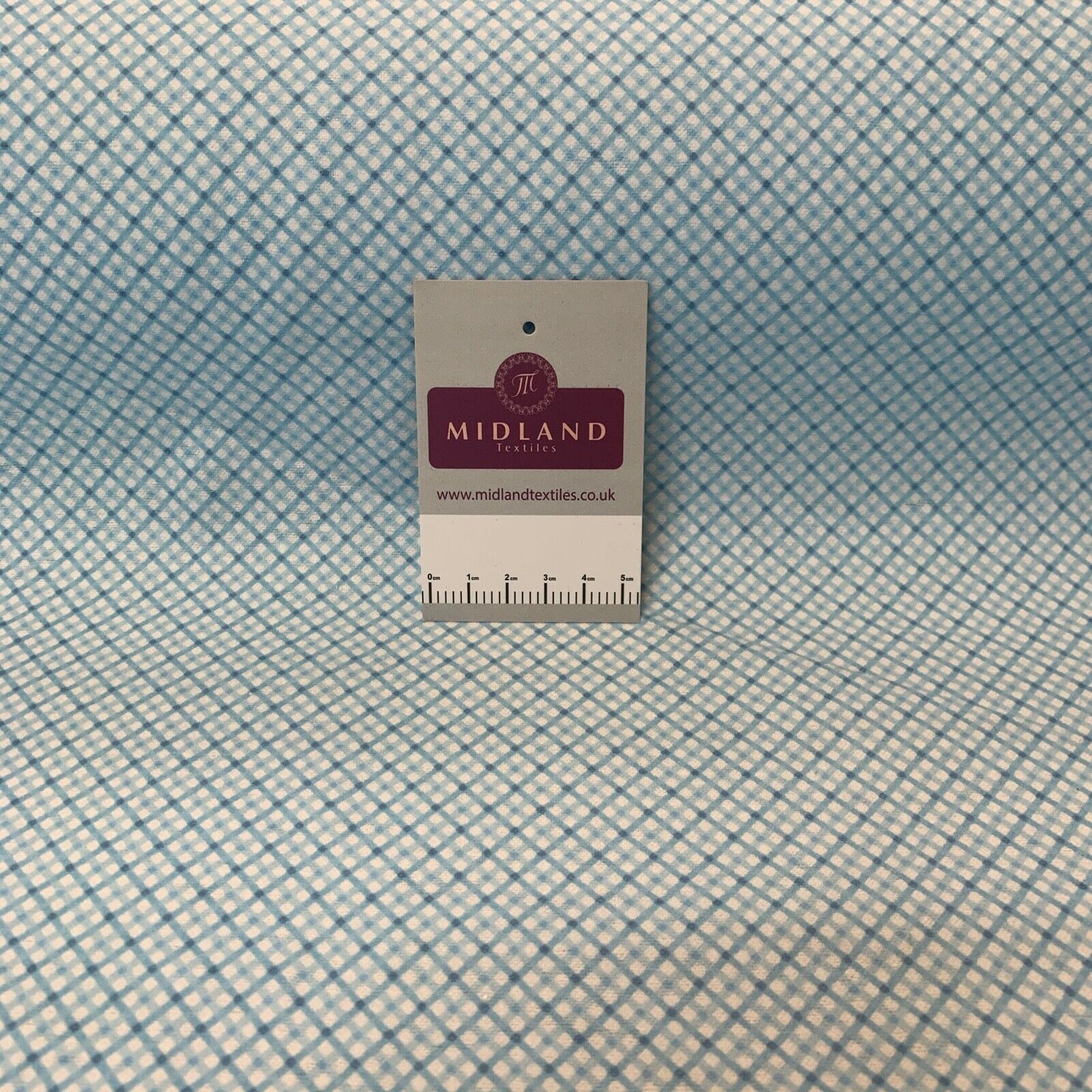 Baby blue diamond check Cotton Wynciette Soft Brushed Fabric 100cm Wide M1227-13