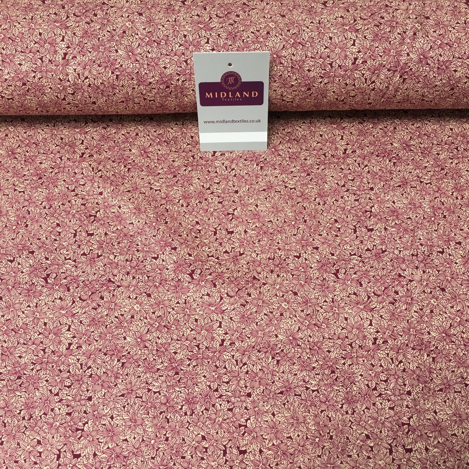 100% Cotton Small Floral poplin print 44' Wide Fabric Mtex MK823