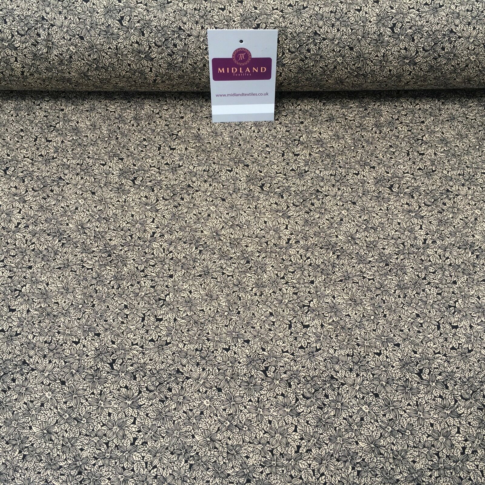 100% Cotton Small Floral poplin print 44' Wide Fabric Mtex MK823