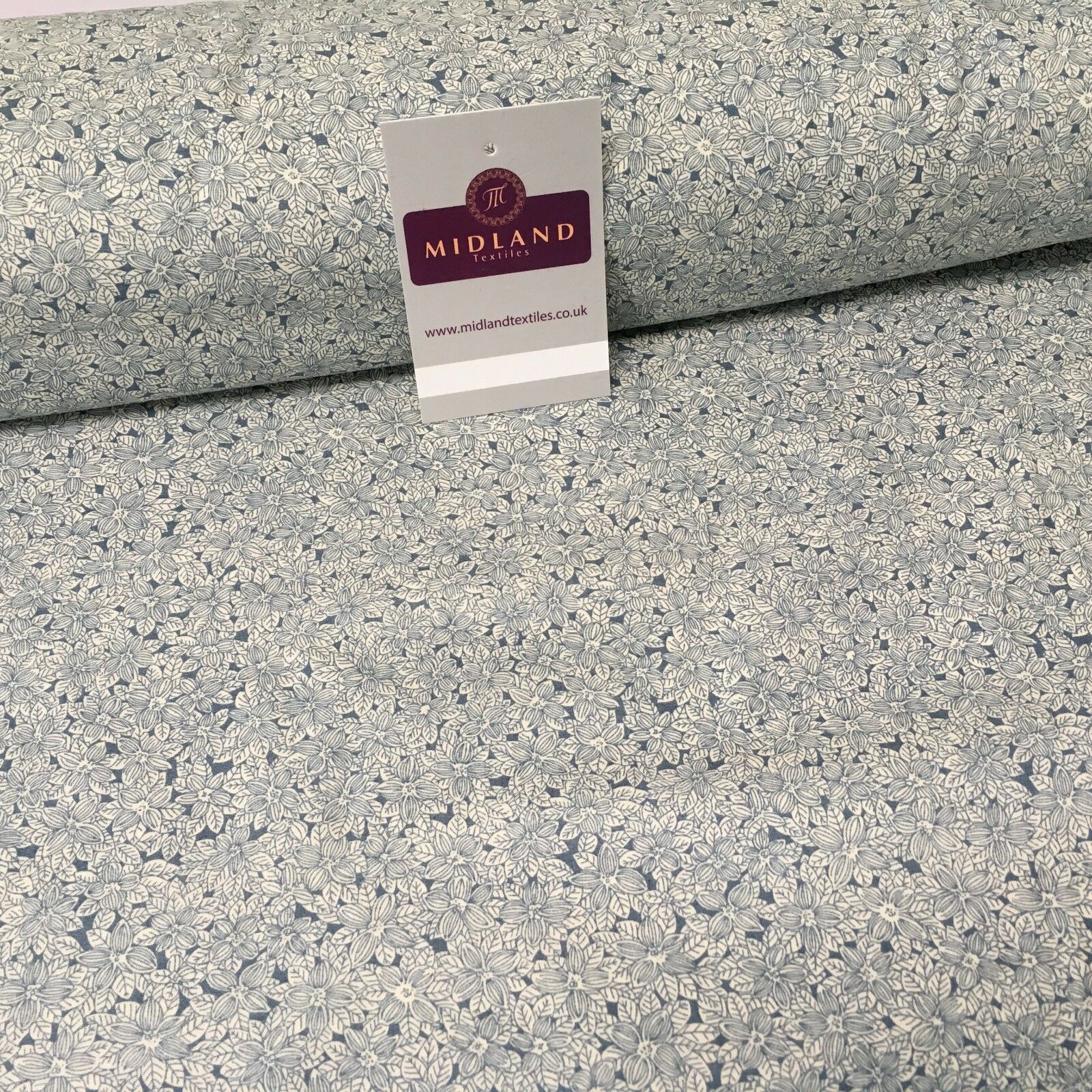 100% Cotton Small Floral poplin print 44' Wide Fabric Mtex MK823