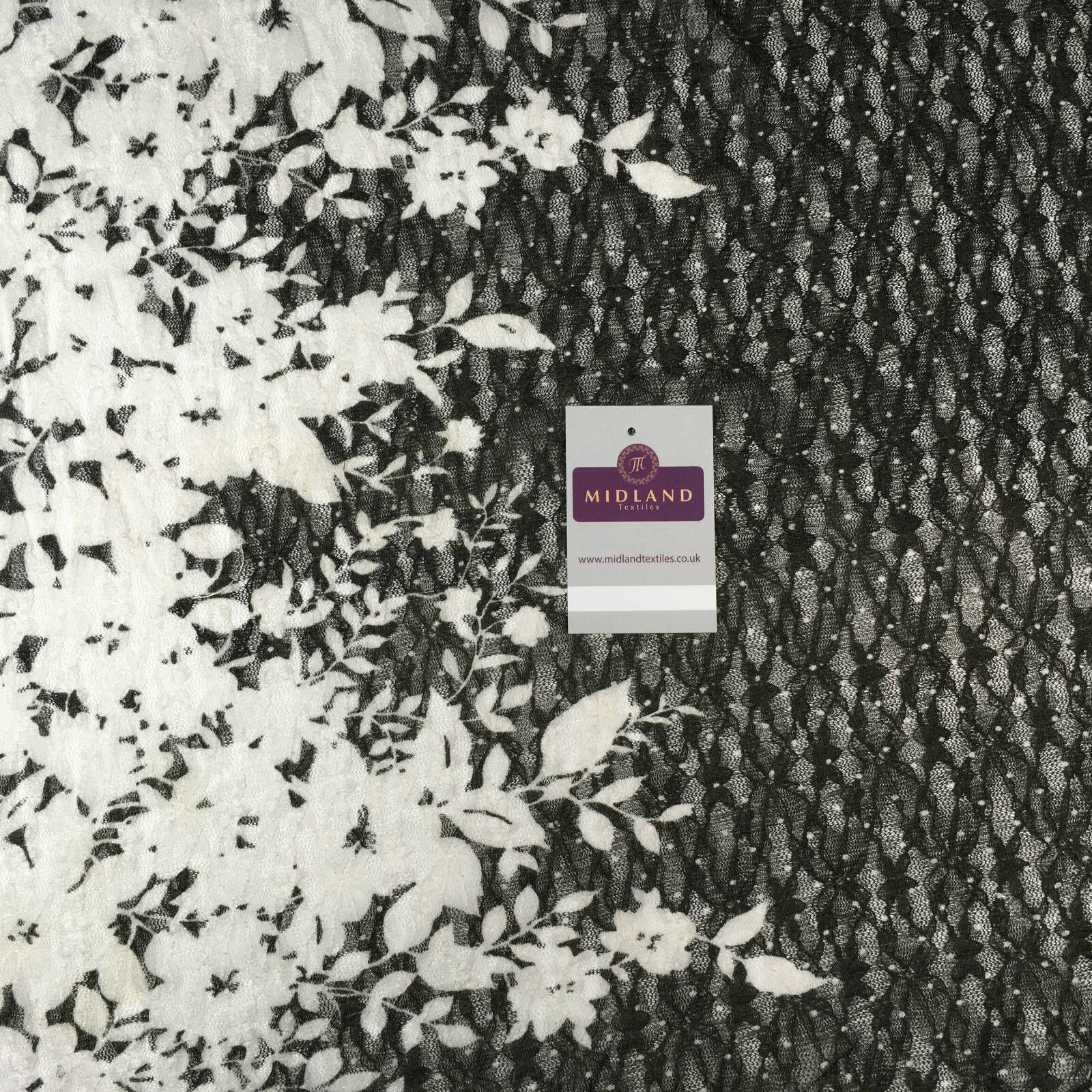 Dark Olive double border floral raschel stretch dress lace fabric 58' M186-26