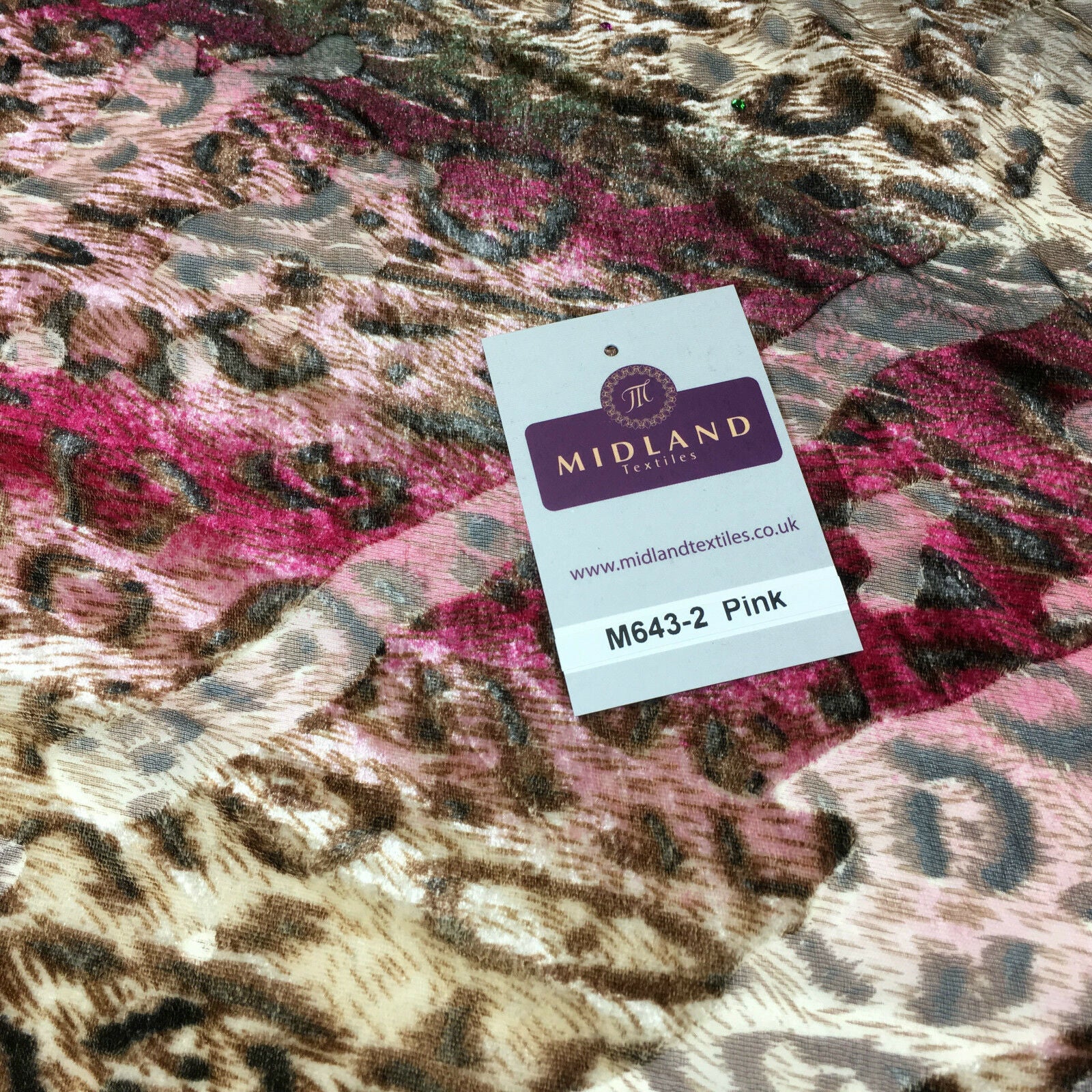 Animal print Velvet Devore Chiffon diagonal stone embellishment 55' wide M643