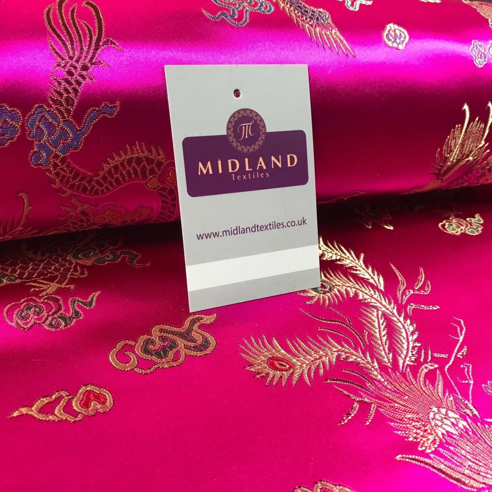 Chinese oriental Dragon silky satin brocade dress fabric 45' wide M797