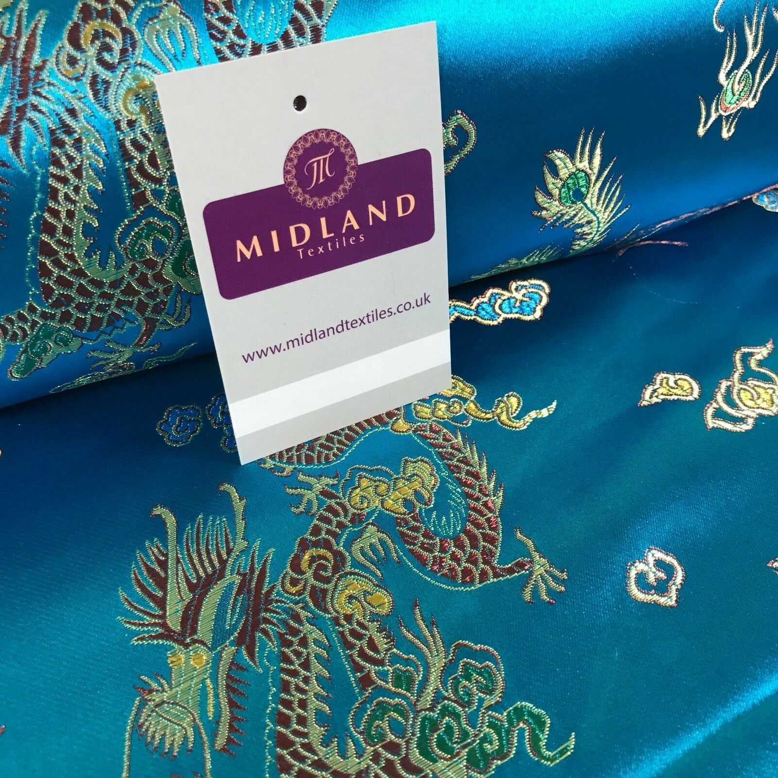 Chinese oriental Dragon silky satin brocade dress fabric 45' wide M797