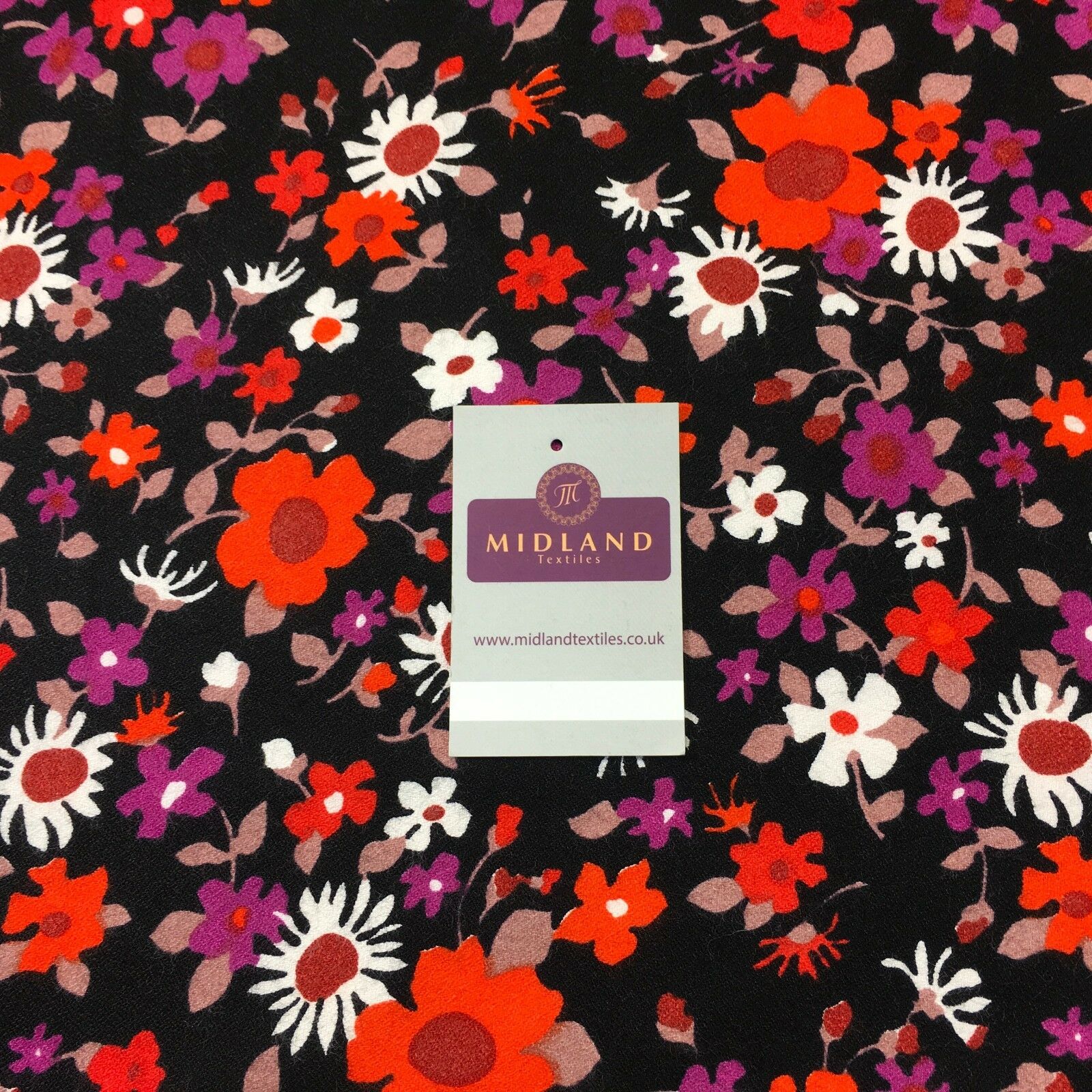 Ditsy Floral Textured Winter dress fabric 35' Wide M786 Mtex